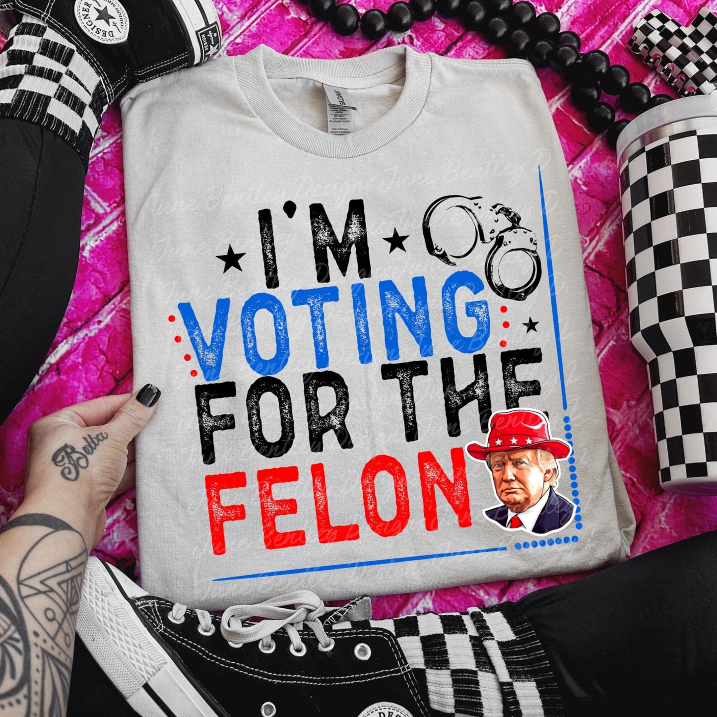 I'm Voting FeI0n In 2024 T-Shirt, Trump 2024 Shirt, FeI0n 2024 Shirt, , Trump Flag 2024 Shirt, Trump Face Shirt T-shirt & Hoodie
