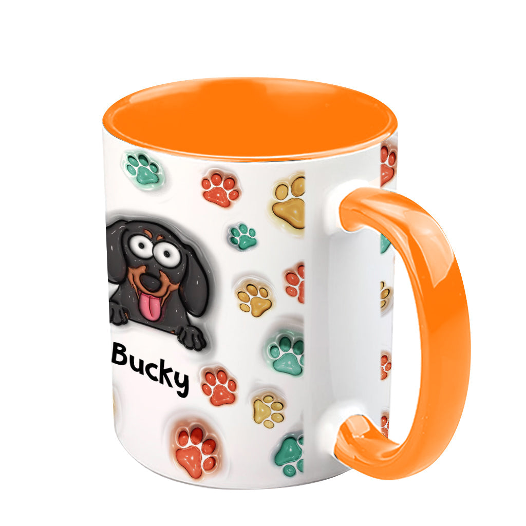 Best Dog Mom Ever - Personalized Dog Accent Mug