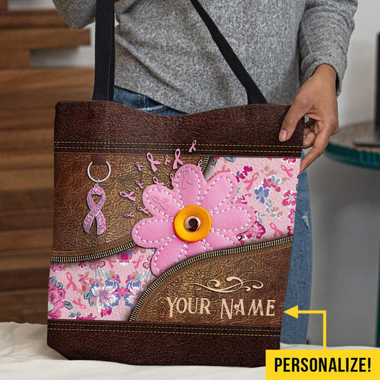 Breast Cancer Warior - Breast Cancer Awareness Personalized Tote Bag