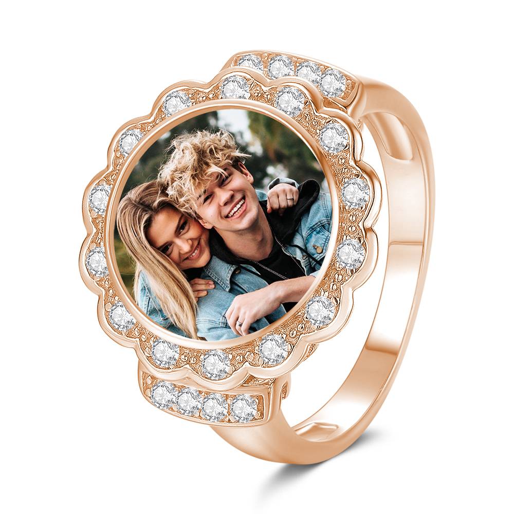 Any Photo - Personalized Zircon Photo Ring