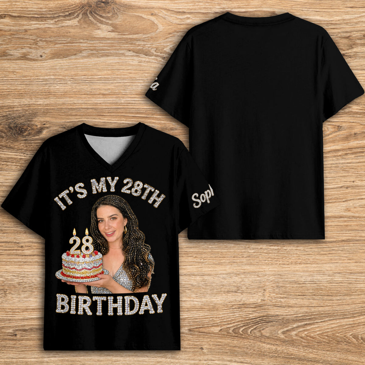 Birthday Party - Personalized Birthday Fully Printed V-Neck T-Shirt