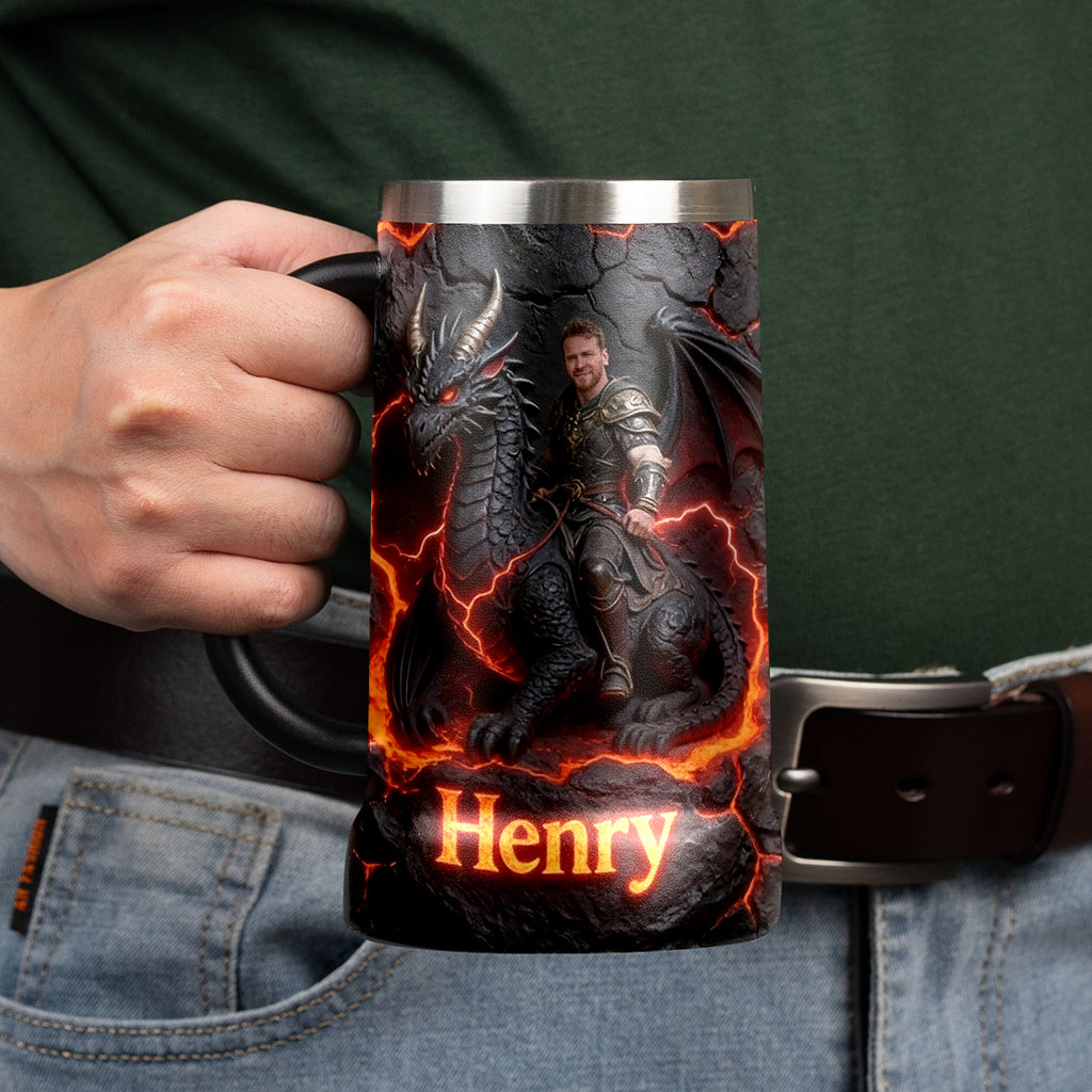 Flying With The Dragon - Personalized Dragon Beer Stein