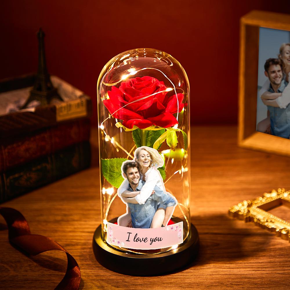 I Love You - Personalized Couple Eternal Rose Night Light