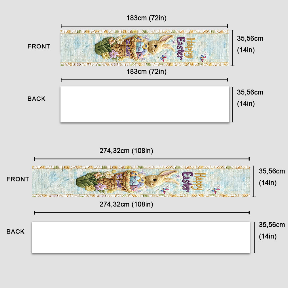 Happy Easter - Personalized Family Table Runner