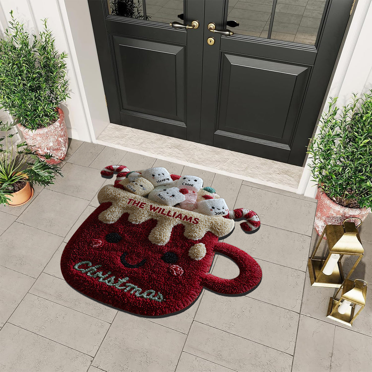 Christmas Family - Personalized Family Non-Slip Tufted Rug