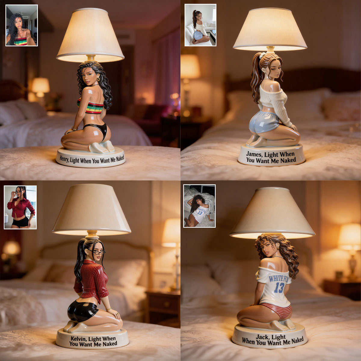 Light When You Miss Me - Personalized Spicy Couple Acrylic LED Night Light