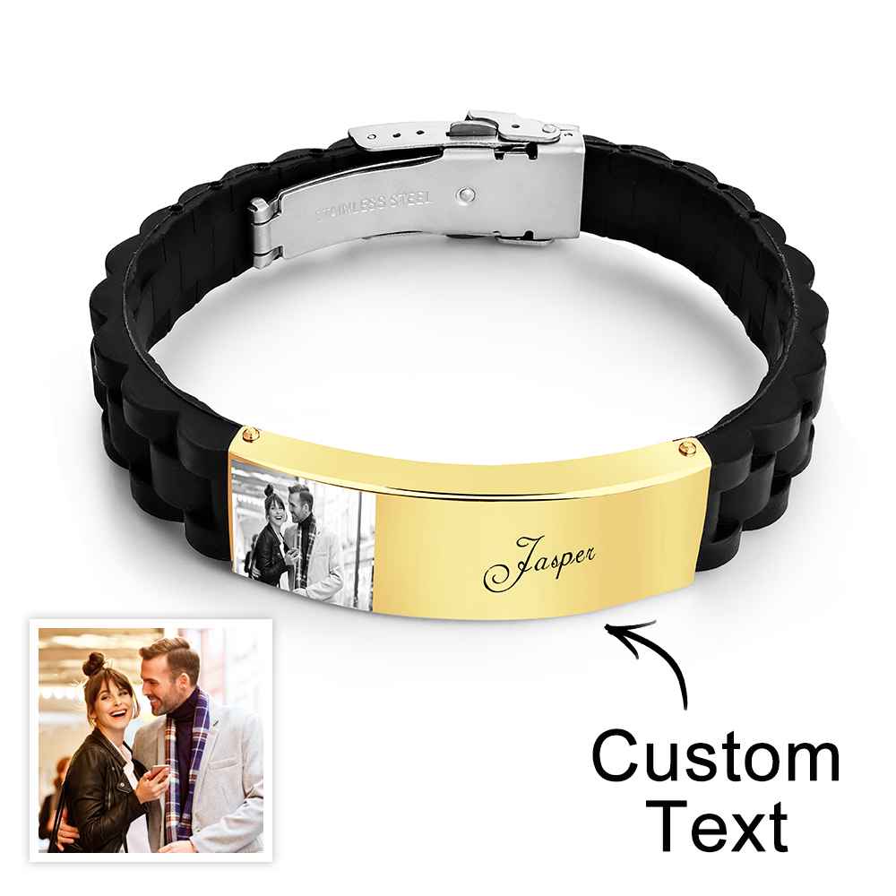 Any Photos - Personalized Couple Photo Bracelet