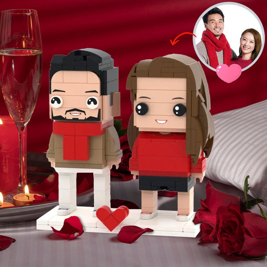 I Love You Forever - gift for husband, wife, boyfriend, girlfriend - Personalized Photos Brick Figures