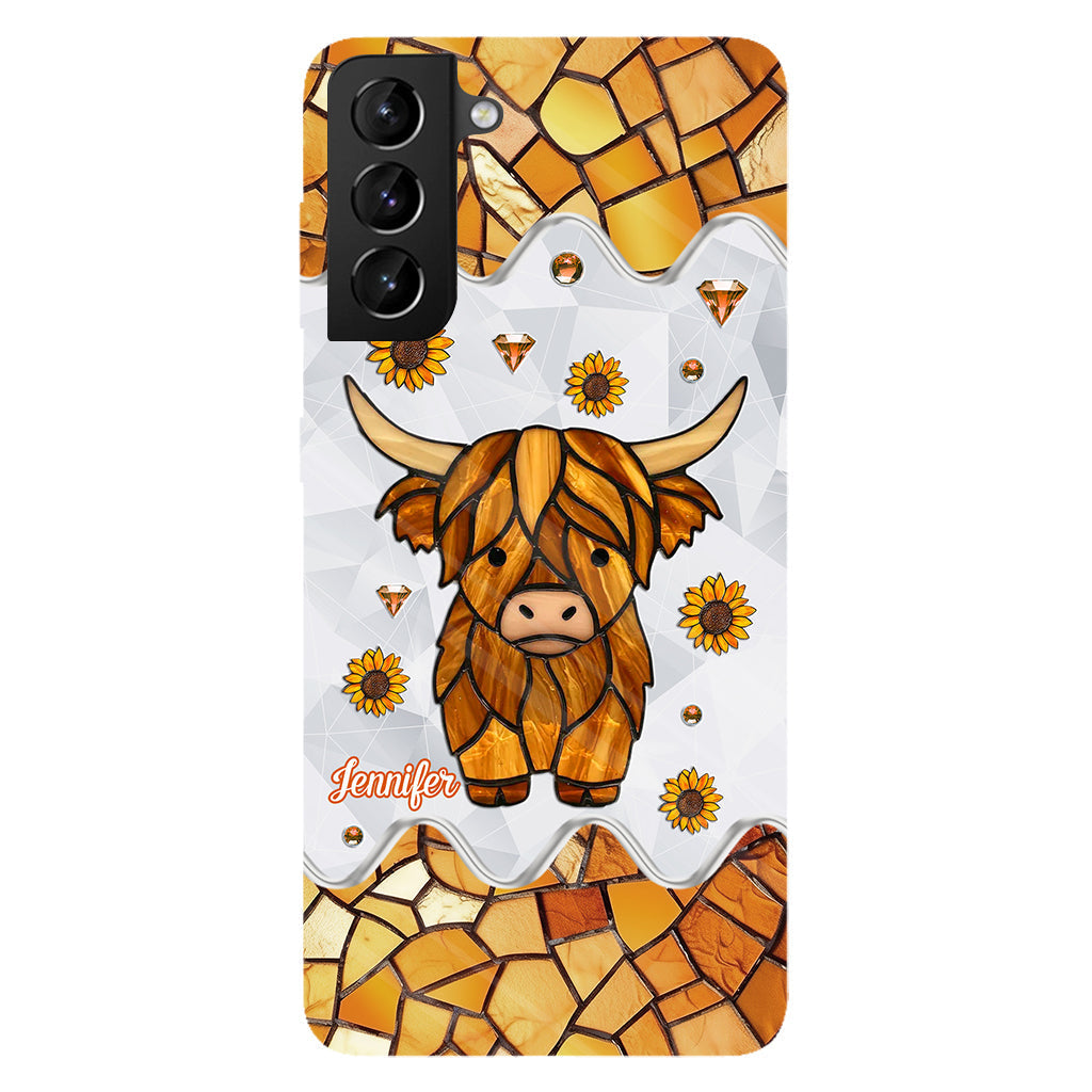 Adorable Highland Cow - Personalized Highland Cow Full Print Phone Case