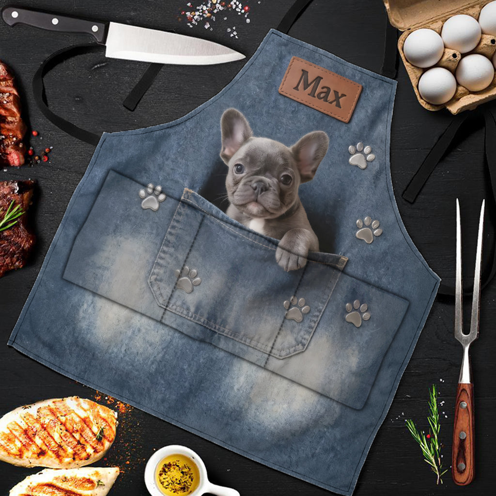 Any Photo Personalized Denim Dog Apron - Personalized Dog Apron With Pockets