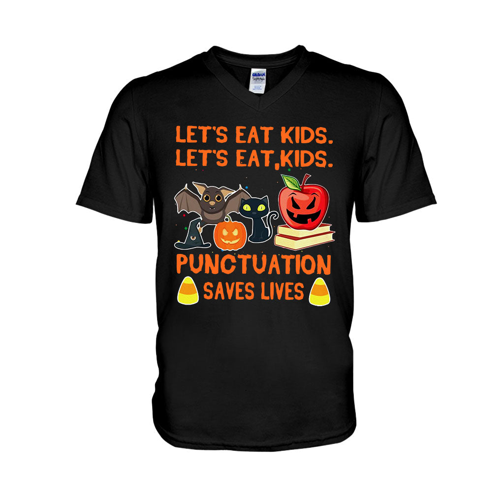Let's Eat Kids Halloween - Teacher T-shirt And Hoodie 082021