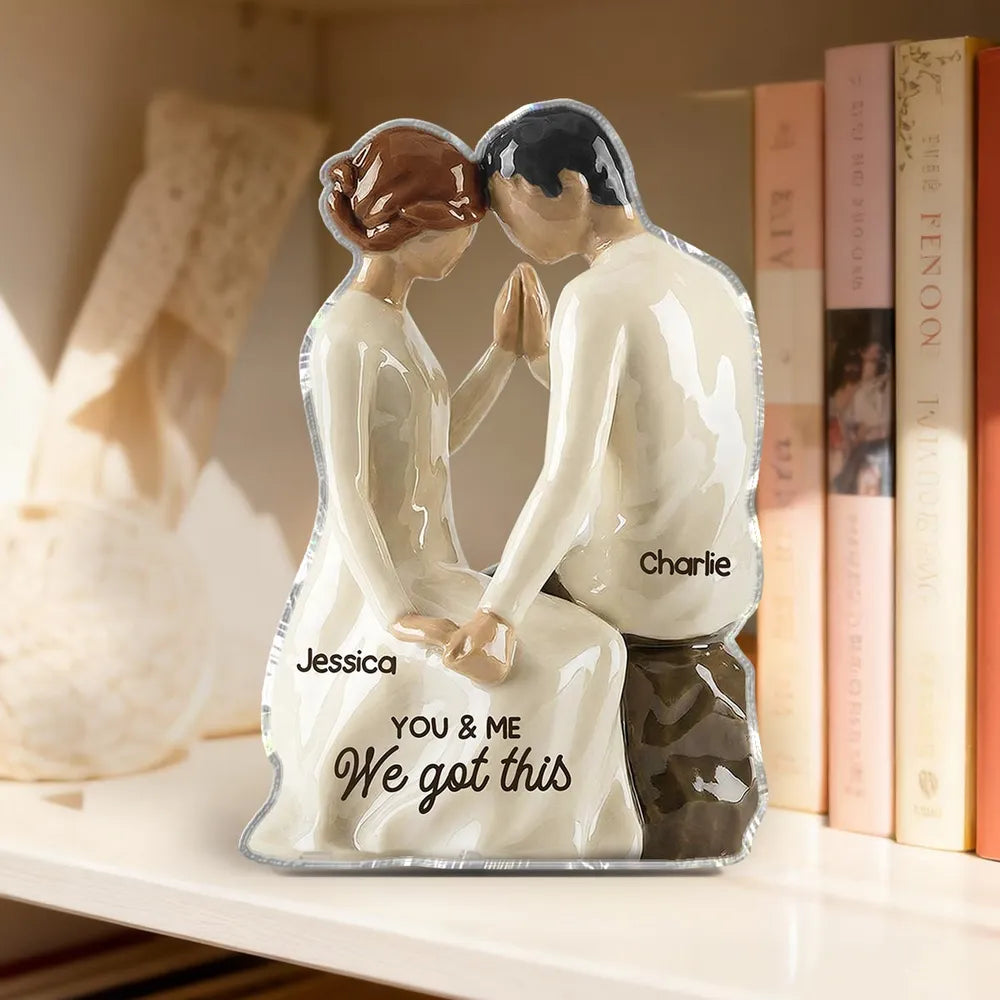 Shaped Acrylic Block Plaque Romantic Couple Keepsake Together is Our Favorite Place to Be Creative Gift for Couple Home Accent