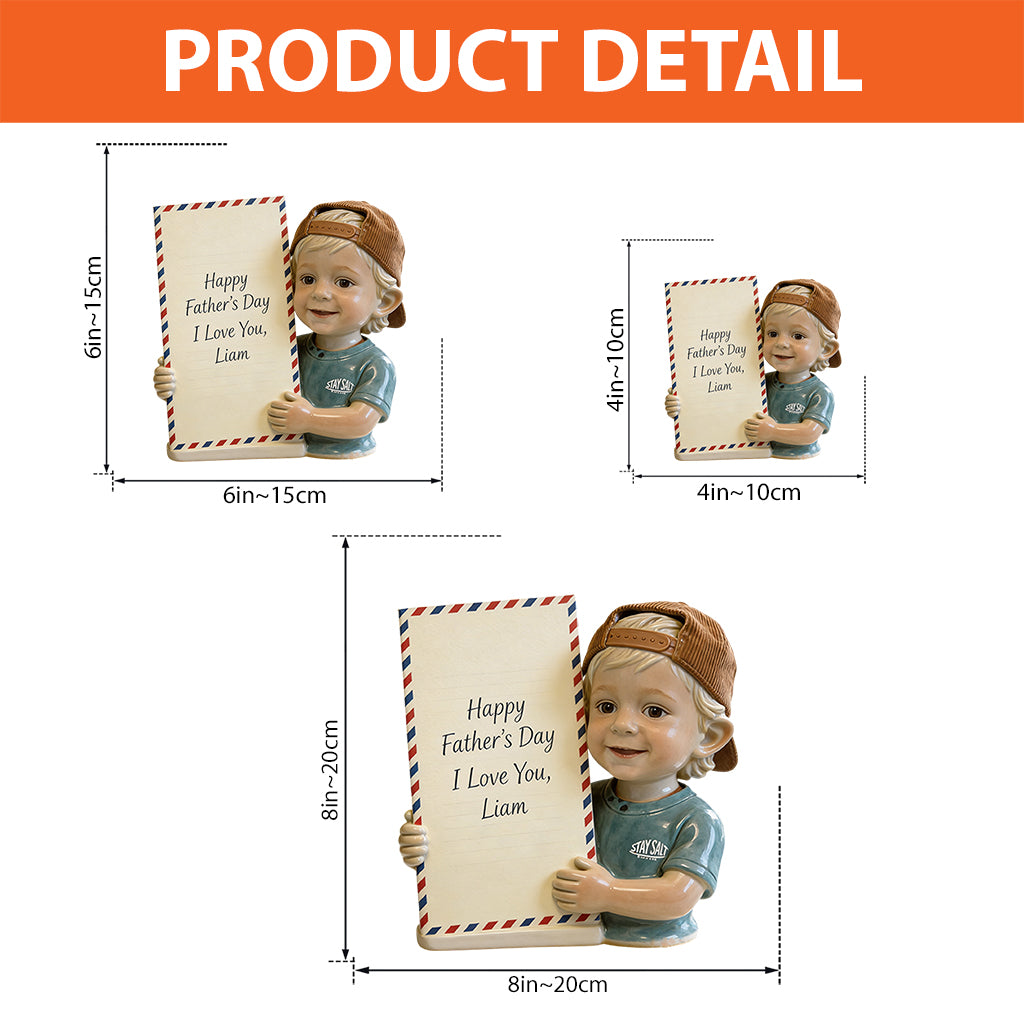 Custom Any Photo, Perfect Father's Day Gift - Personalized Kid Custom Shaped Acrylic Plaque