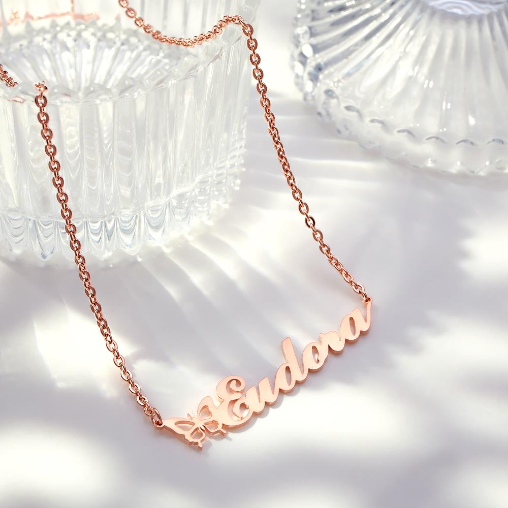 Any Name Butterfly - Personalized Name Necklace