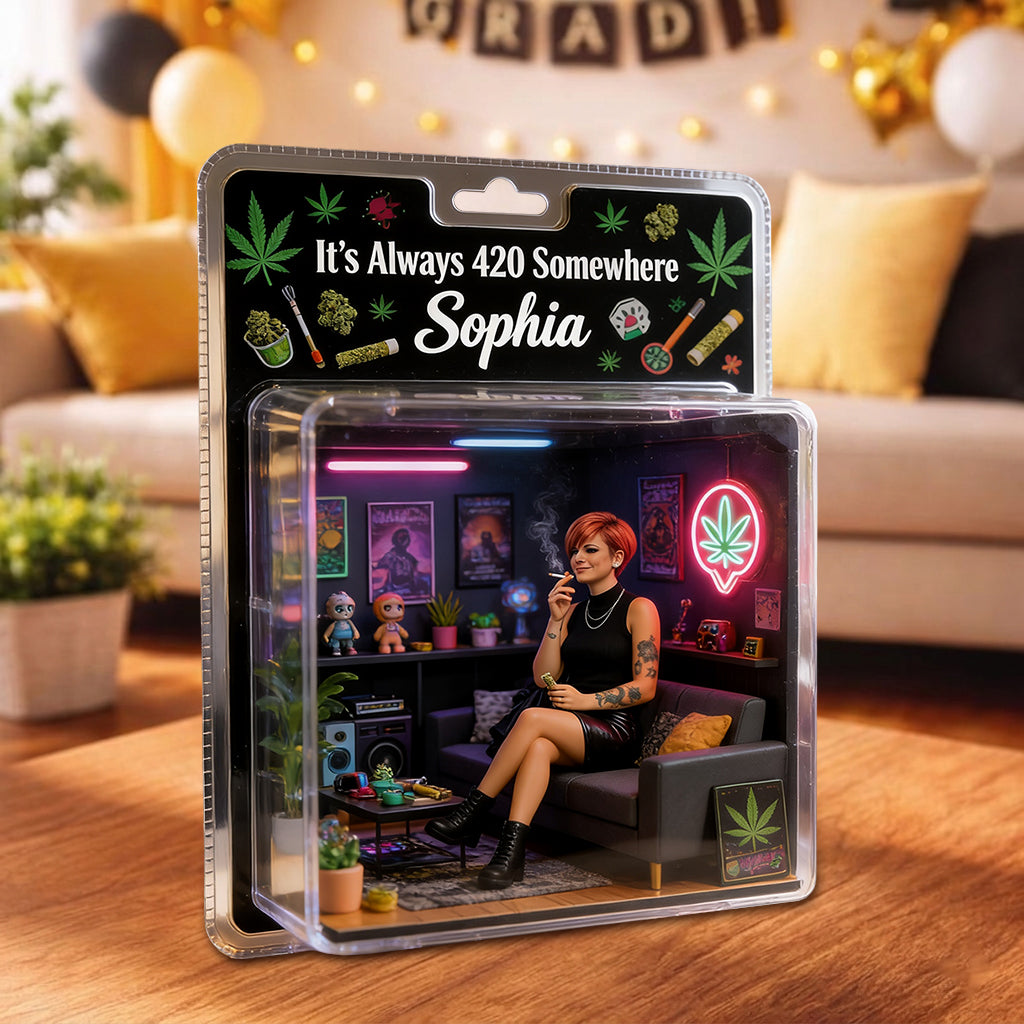 It's Always 420 Somewhere - Personalized Weed Acrylic Display Box