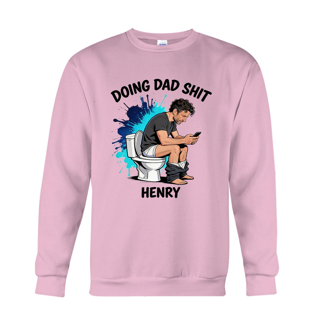 Custom Any Photo Doing Dad Shit - Personalized Father T-shirt And Hoodie