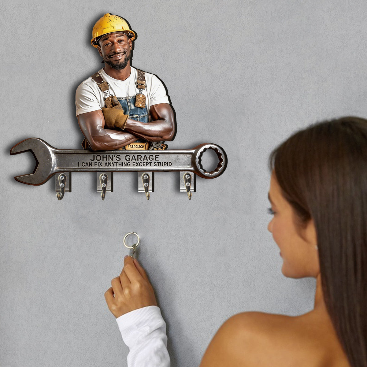 Can Fix Anything Rack - Personalized Mechanic Custom Shaped Hanging Rack