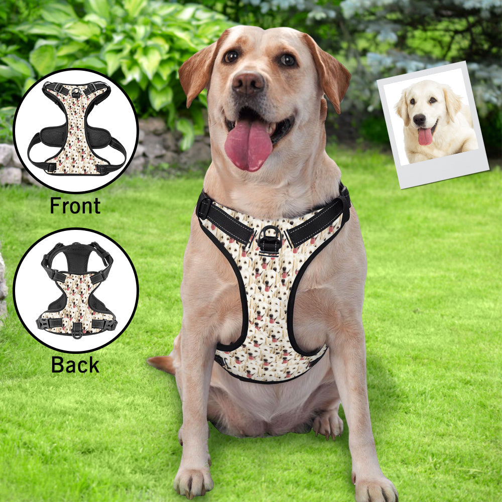 Custom Pet Photo Pattern - Personalized Dog Funny Photo Pattern Style Dog Harness