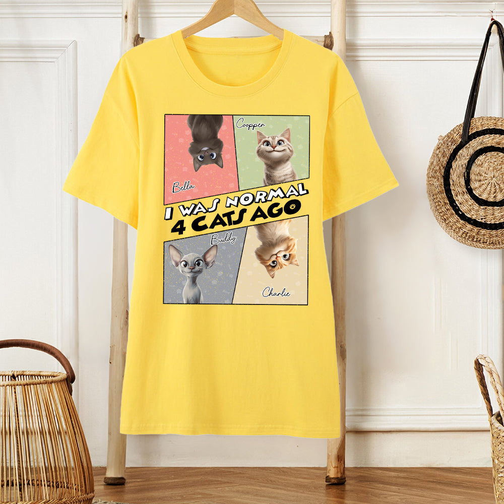 I Was Normal – Fun Classic Tee for Cat Lovers with Personalized Cat Designs, Perfect Gift for Pet Enthusiasts