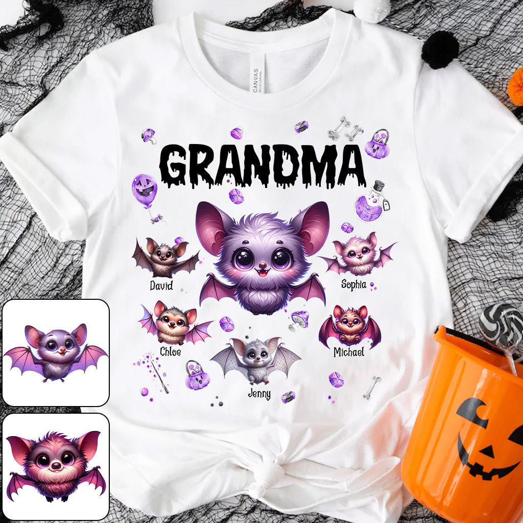 Grandma Of Littel Monsters - Personalized Grandma T-shirt And Hoodie