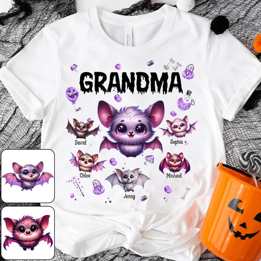 Grandma Of Littel Monsters - Personalized Grandma T-shirt And Hoodie