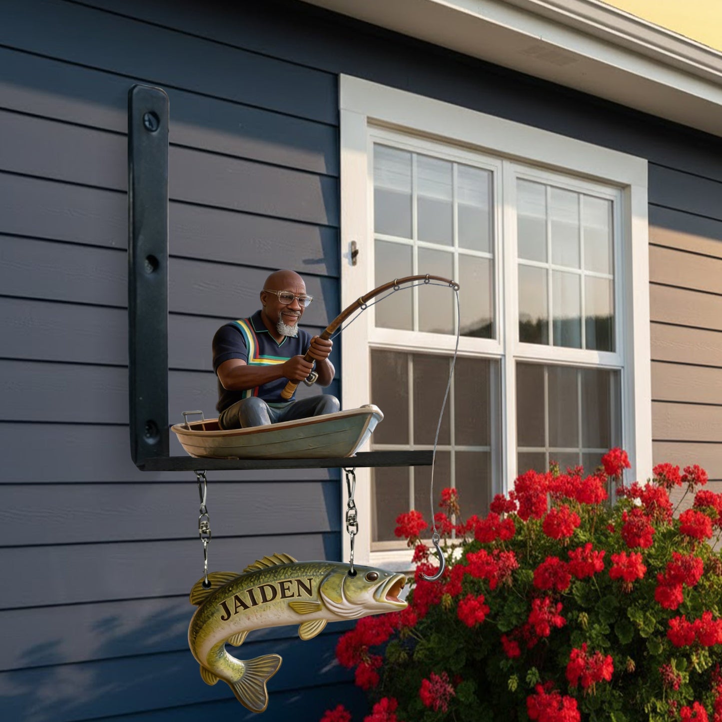 Custom Any Photo - Personalized Fishing Wooden Wall Mount Sign