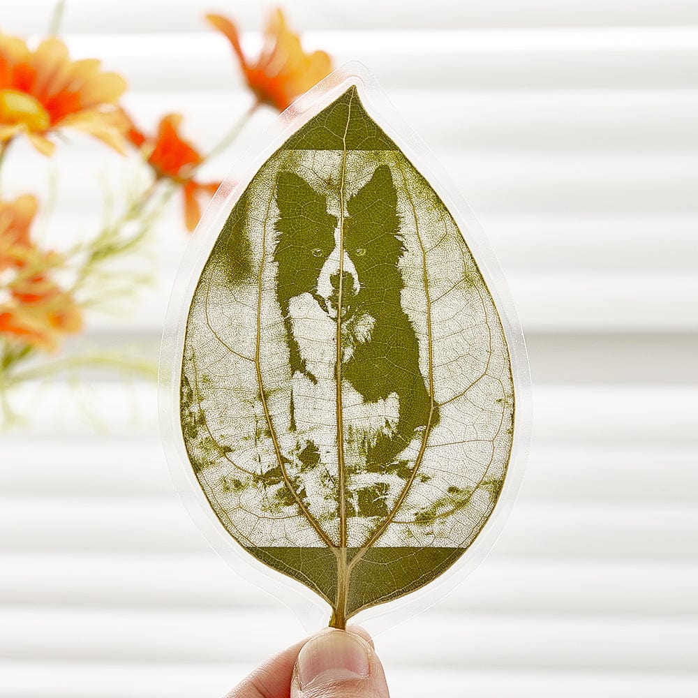 Any Photo - Personalized Photo Leaf Carving Bookmark