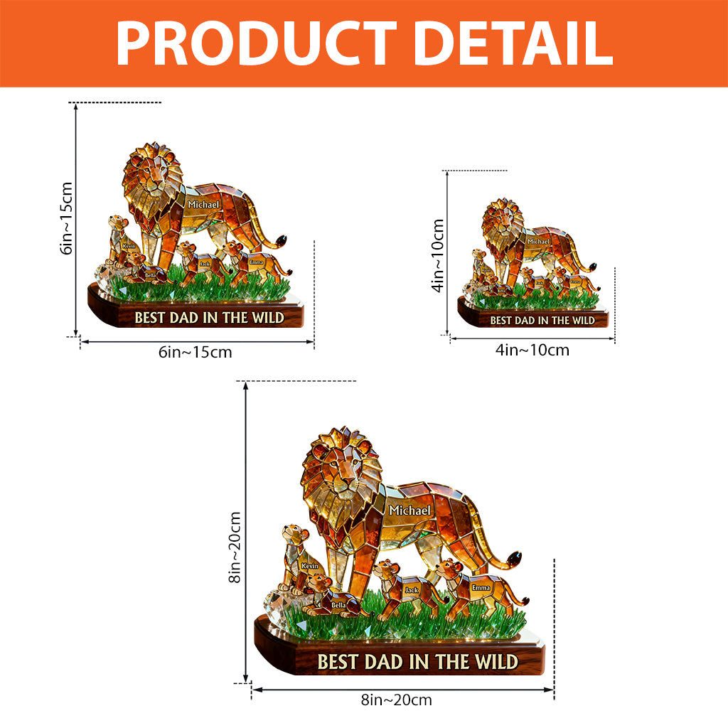 Best Dad In The Wild - Personalized Father Custom Shaped Acrylic Plaque