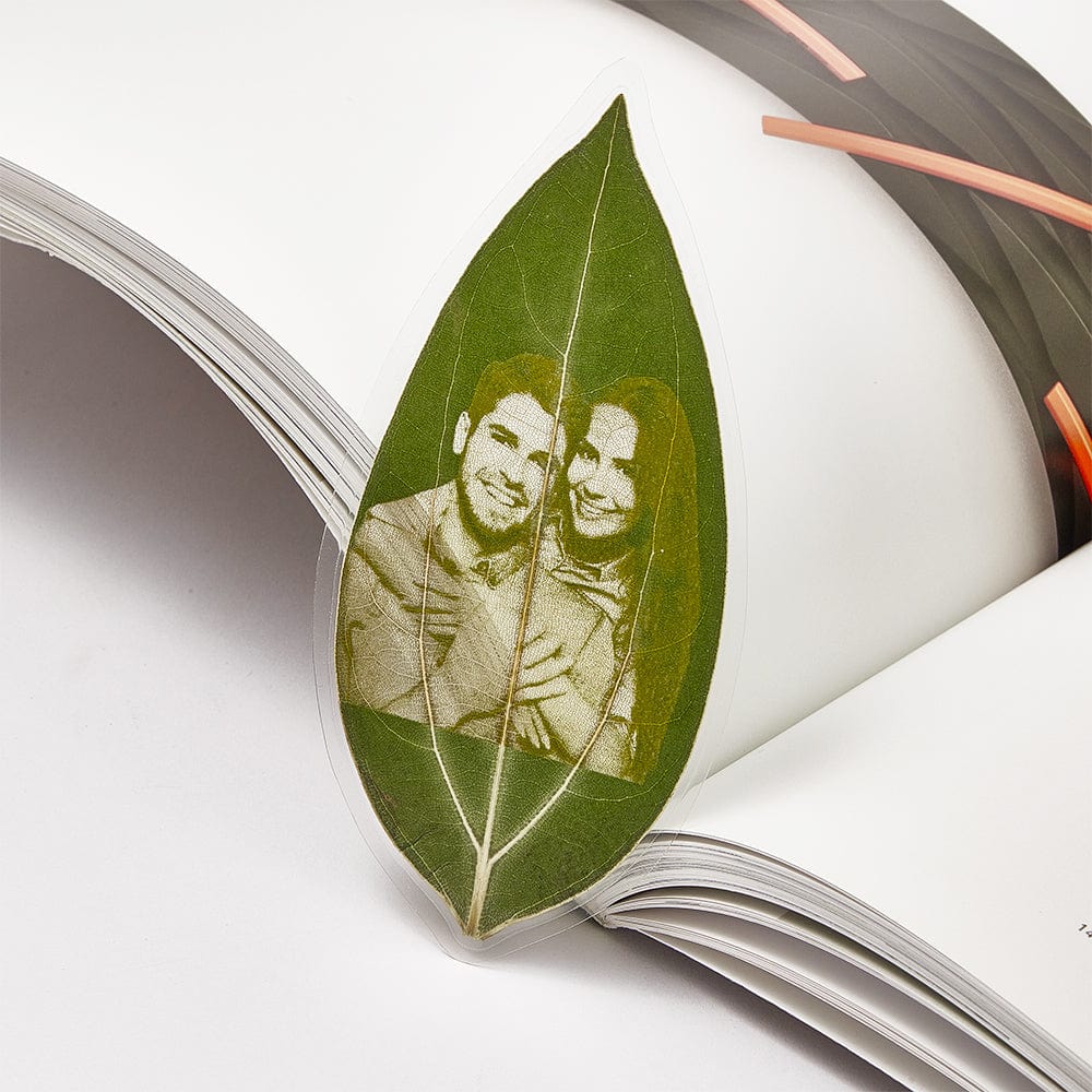 Any Photo - Personalized Photo Leaf Carving Bookmark
