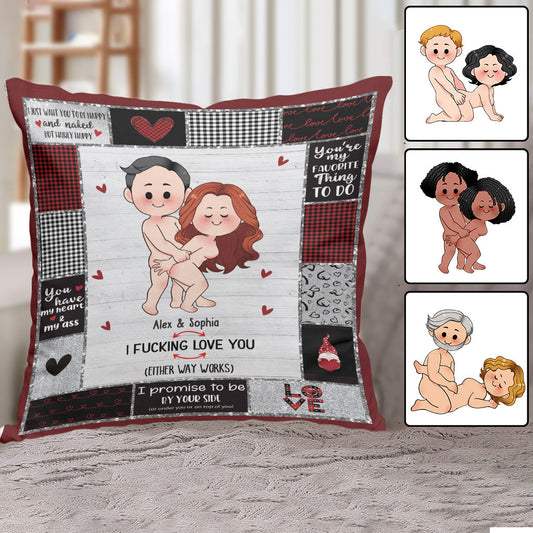 I Love You - Personalized Couple Throw Pillow