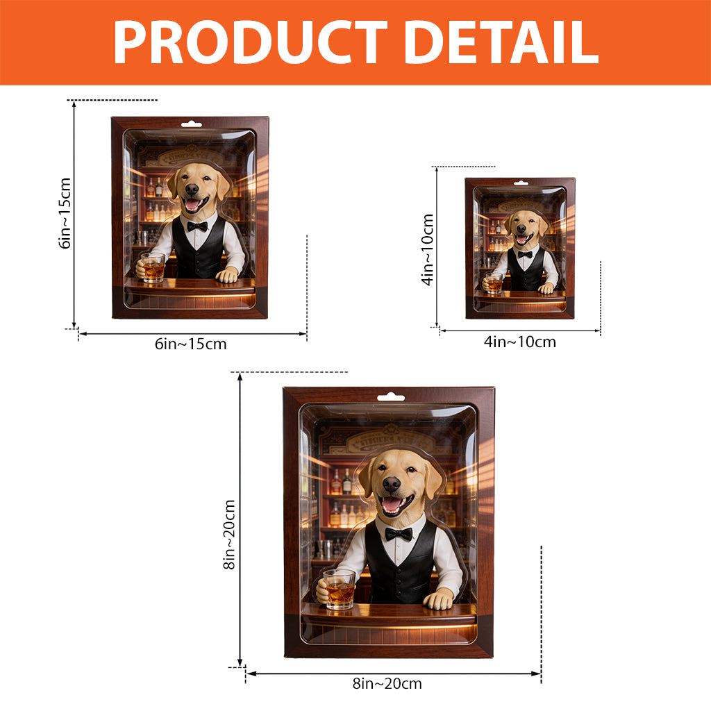 Bartender Pet - Personalized Dog Custom Shaped Acrylic Plaque