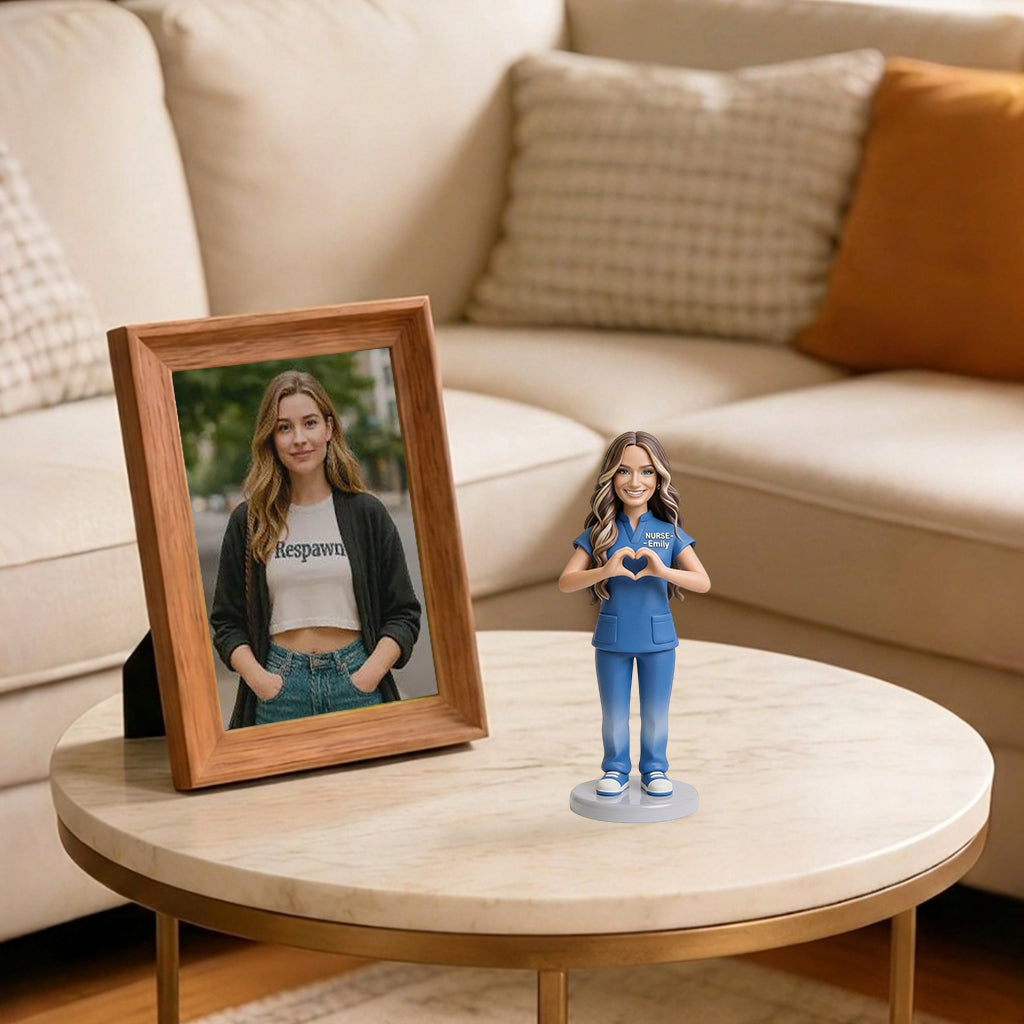 Custom Any Photo Meaningful Gift For Nurse/Healthcare Worker - Personalized Nurse Premium 3D Figurine