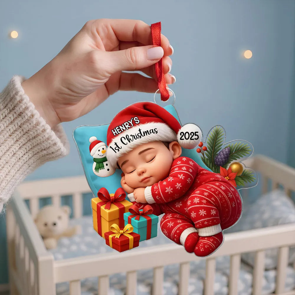Baby’s First Christmas Acrylic Ornament High Clarity Beautiful Holiday Keepsake Gift Choice