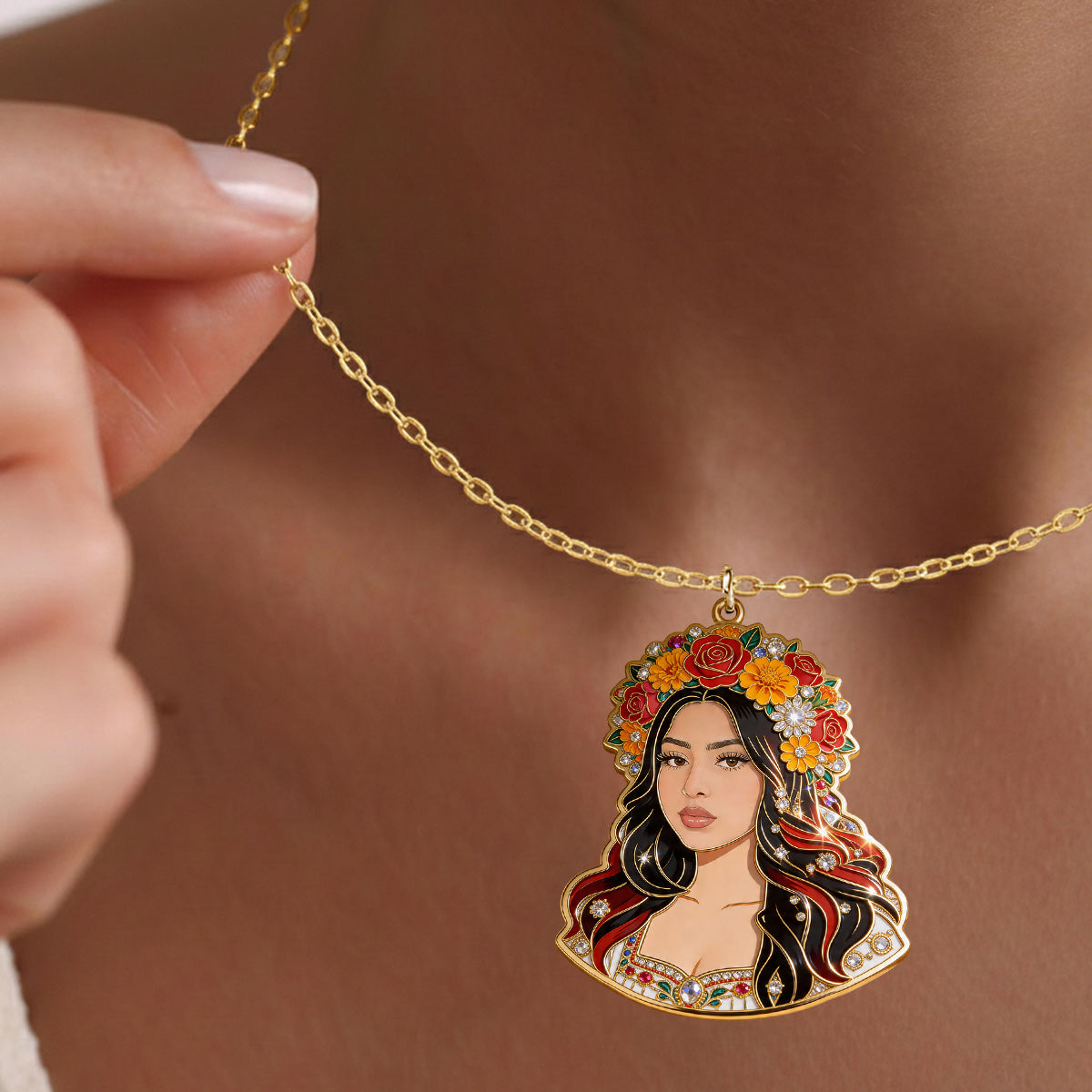 Cinco de Mayo Fiesta - Personalized Cinco de Mayo Pendant Necklace & Earrings Set