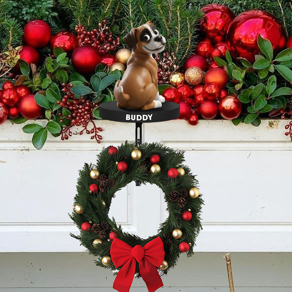 Funny Dogs - Personalized French Bulldog Dog Shaped Stocking Hanger