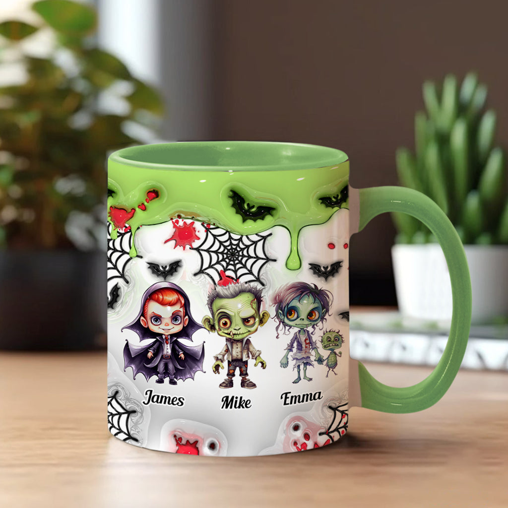 Grandpa Of Little Monsters Any Title - Personalized Grandpa Accent Mug