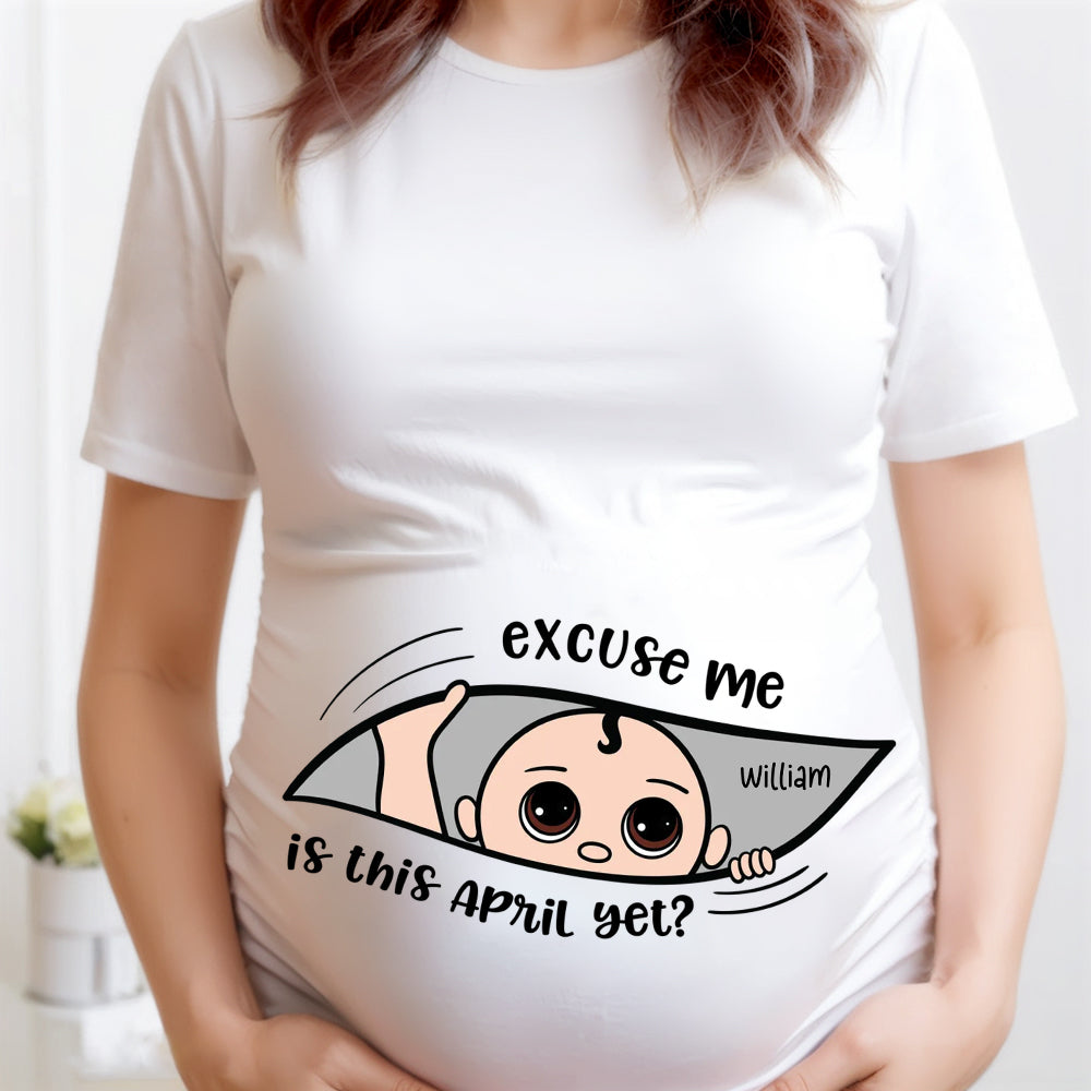Funny Pregnancy T-Shirt – Customizable “Baby Is Coming” Women’s Tee, Hoodie & Sweatshirt, Perfect Gift for Moms-to-Be
