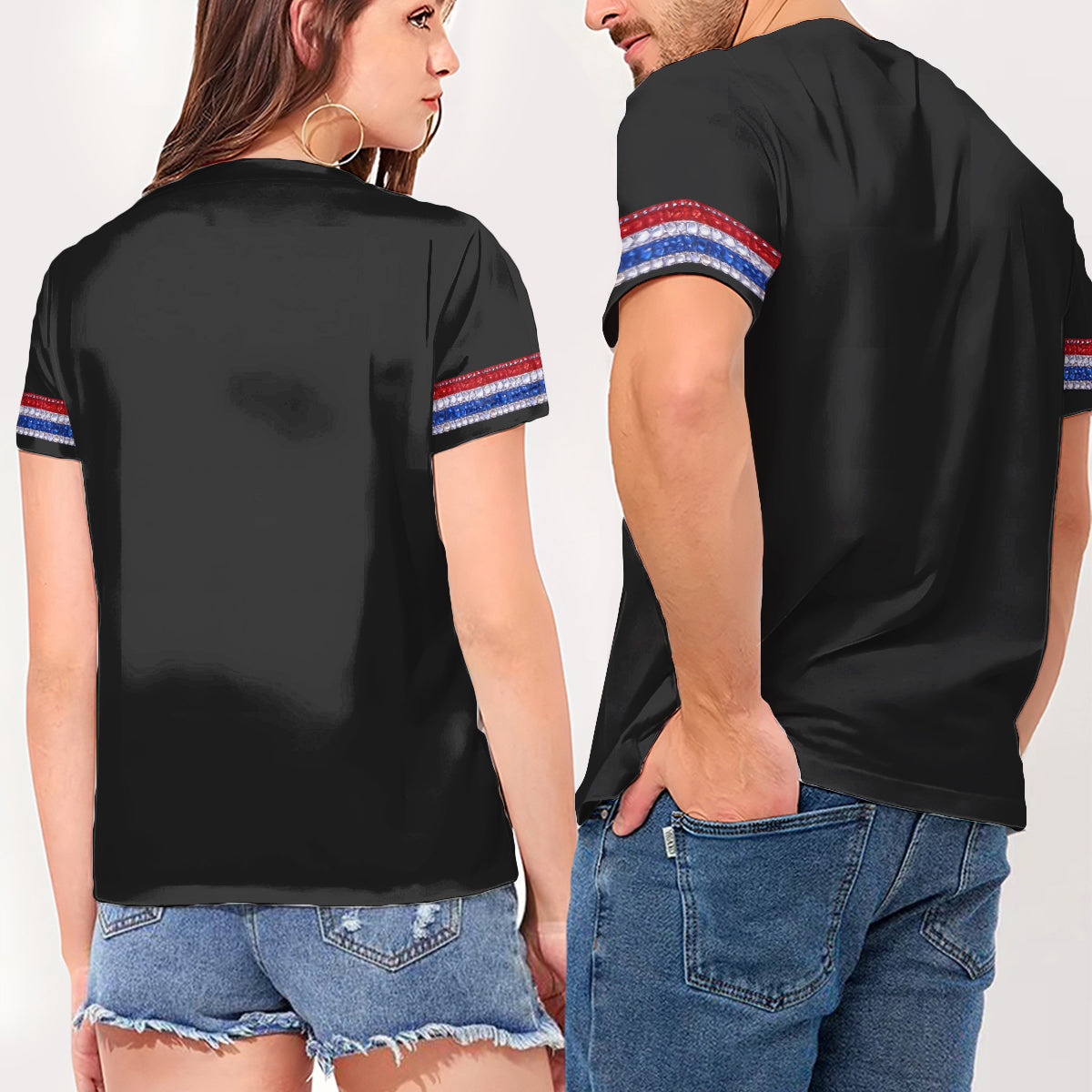 Custom Any Photo - Personalized Dog Fully Printed V-Neck T-Shirt