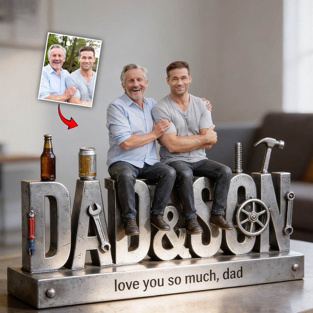 Father Gift Idea, Husband Gift - Personalized Father Custom Shaped Acrylic Plaque