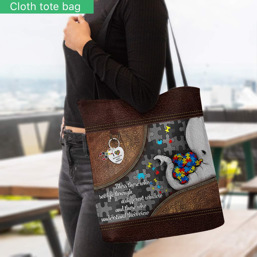 Autism Awareness : Bless Those Who See Life Through A Different Window - Tote Bag 0921