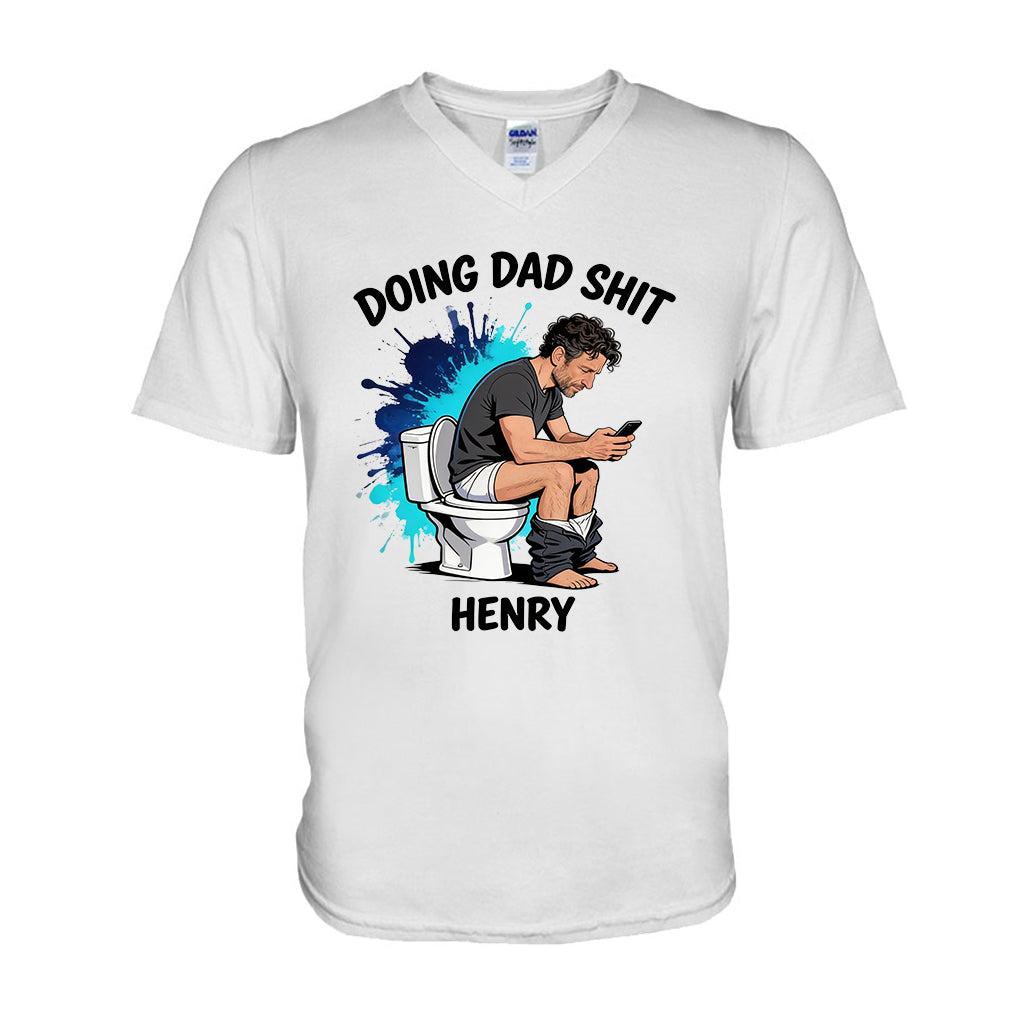 Custom Any Photo Doing Dad Shit - Personalized Father T-shirt And Hoodie