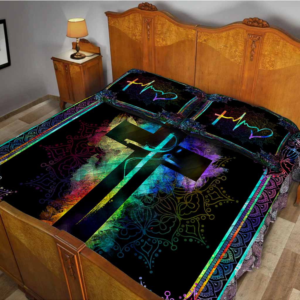 Faith Hope Love - God Quilt Bed Set