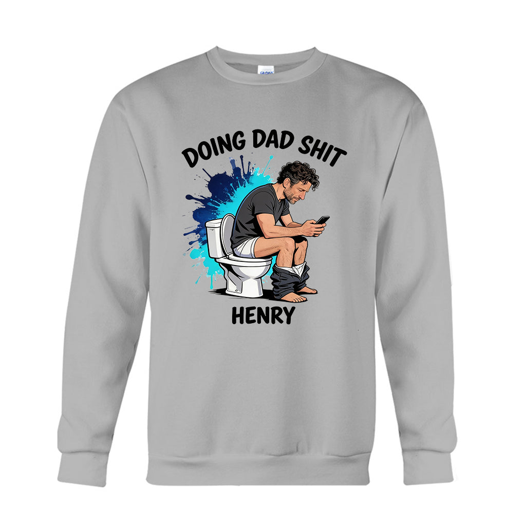 Custom Any Photo Doing Dad Shit - Personalized Father T-shirt And Hoodie