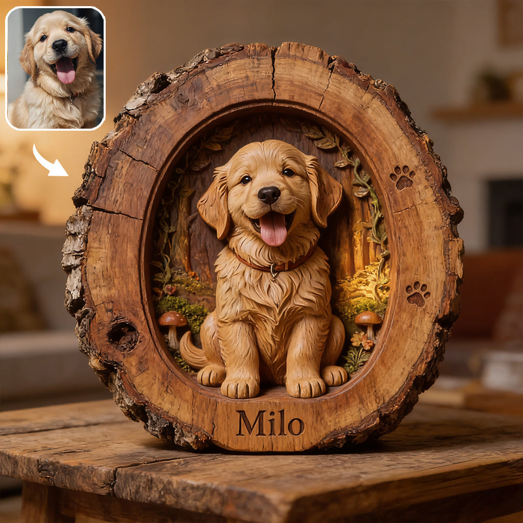 Custom Any Photo - Personalized Dog Custom Shaped Wood Plaque