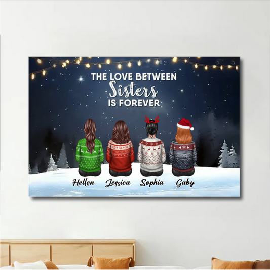 Custom Sisterhood Poster/Keychain/Ornament - Personalized Gift for Her