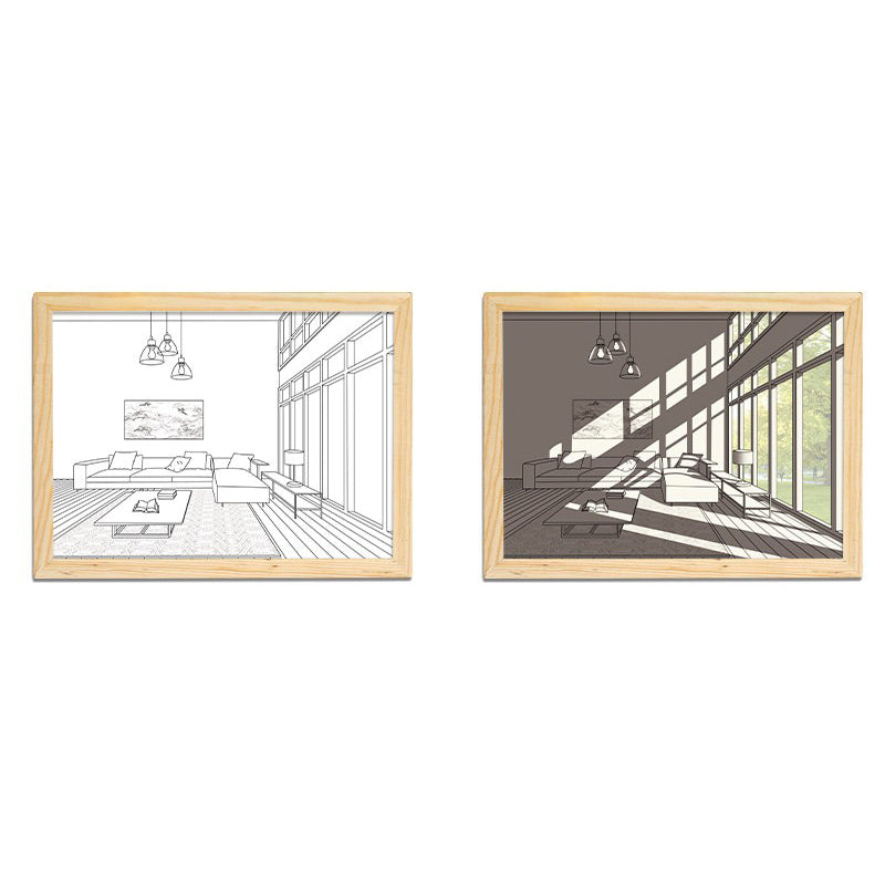 Line Art Painting Lamp