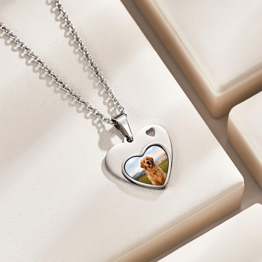 Forver Love - Personalized Black Filter Photo Necklace