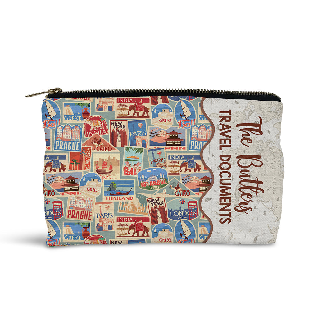 Family Travel Documents - Personalized Travelling Pouch
