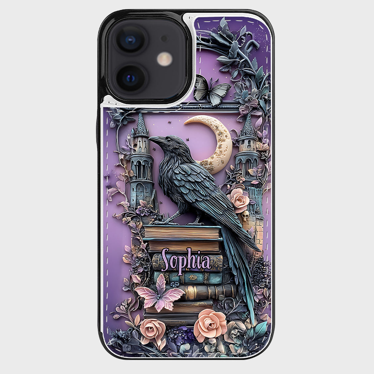 Dark Academia Book Reader - Personalized Book Foldable Wallet Phone Case