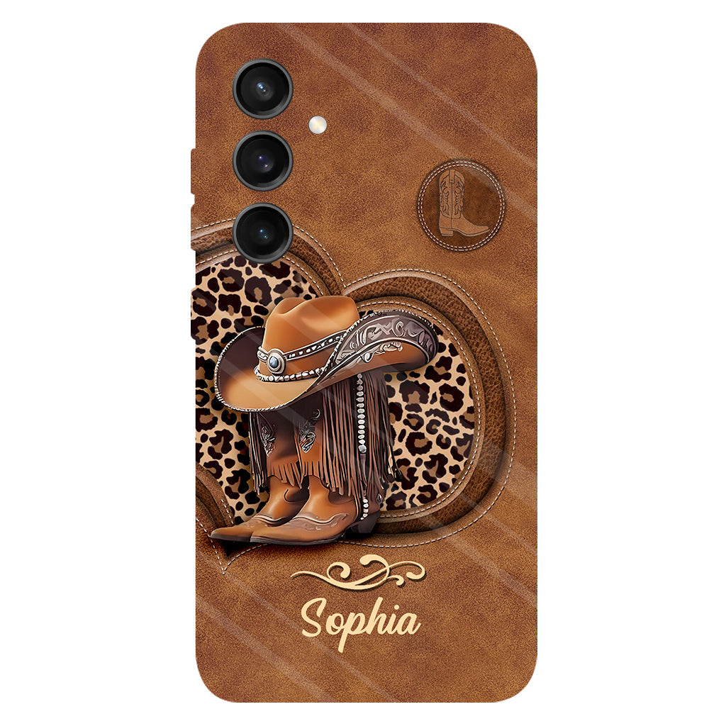 Cowgirl Boots - Personalized Cowgirl Full Print Phone Case